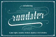 Roadster font family + Extras