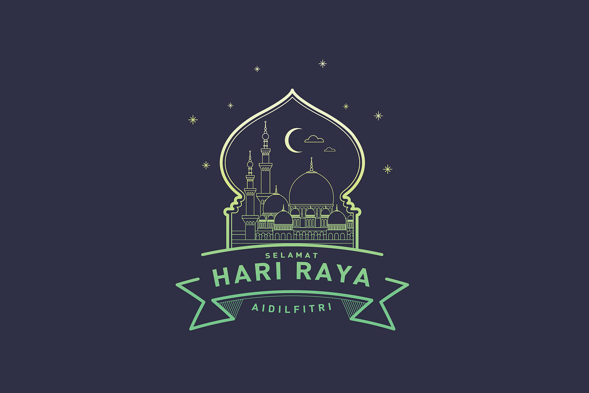 raya greetings template vector in Illustrations - product preview 8