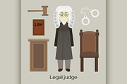 Hand drawn legal judge