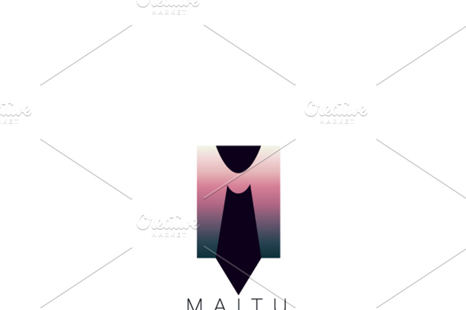 Abstract M letter and tie logo in Logo Templates - product preview 8