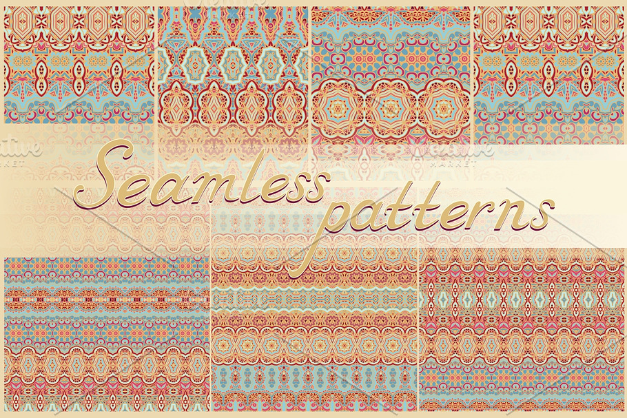 Set of ornamental backgrounds in Textures - product preview 8