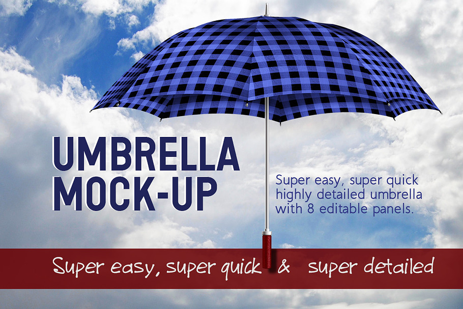 Umbrella for City, Golf or Beach in Product Mockups - product preview 8