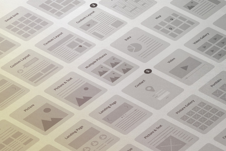 Website Wireframe Kit in Wireframe Kits - product preview 8