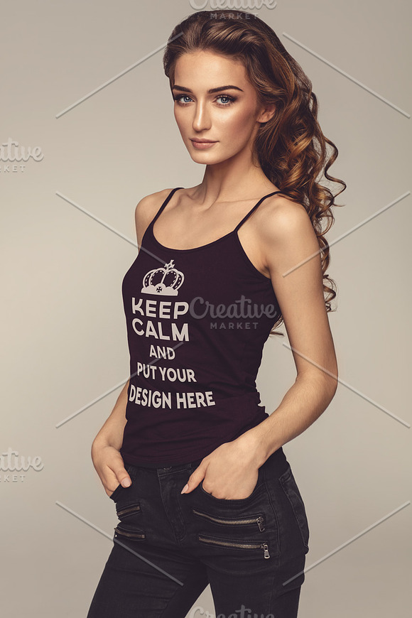 Woman T-shirt Mock-up#1 in Product Mockups - product preview 3