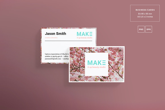 Business Cards | Make It Up Beauty in Business Card Templates - product preview 1