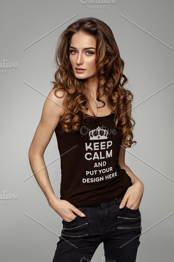 Woman T-shirt Mock-up#2 in Product Mockups - product preview 2