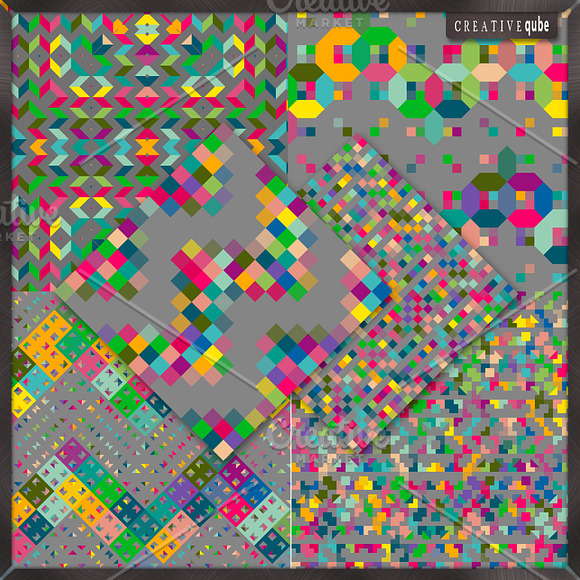 Digital Paper Pack - Lego Pixels in Patterns - product preview 2