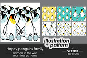 Penguins pattern set