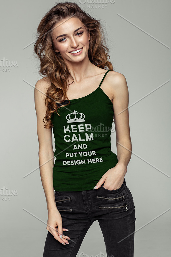 Woman T-shirt Mock-up#3 in Product Mockups - product preview 1