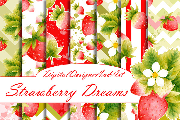 Strawberry digital paper