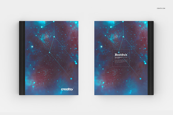 Fabric Notebook Mockup Set in Product Mockups - product preview 1