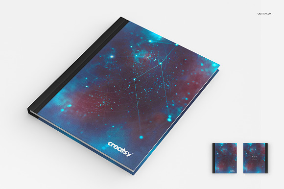 Fabric Notebook Mockup Set in Product Mockups - product preview 2