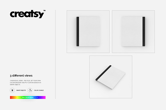 Fabric Notebook Mockup Set in Product Mockups - product preview 5