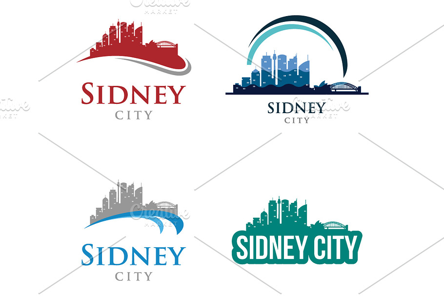4 - Sidney Skyline Landscape Logo in Logo Templates - product preview 8