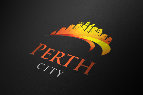 4 - Perth Skyline Landscape Logo in Logo Templates - product preview 3
