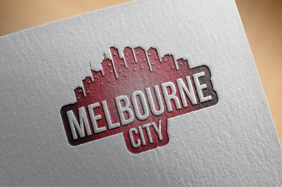 4 - Melbourne Skyline Landscape Logo in Logo Templates - product preview 1