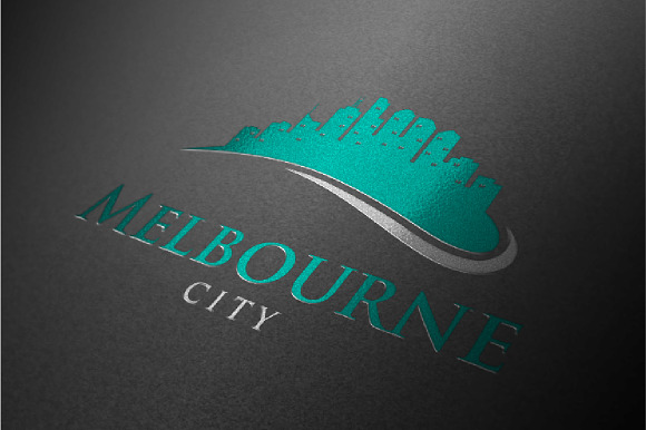 4 - Melbourne Skyline Landscape Logo in Logo Templates - product preview 2