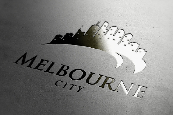 4 - Melbourne Skyline Landscape Logo in Logo Templates - product preview 3