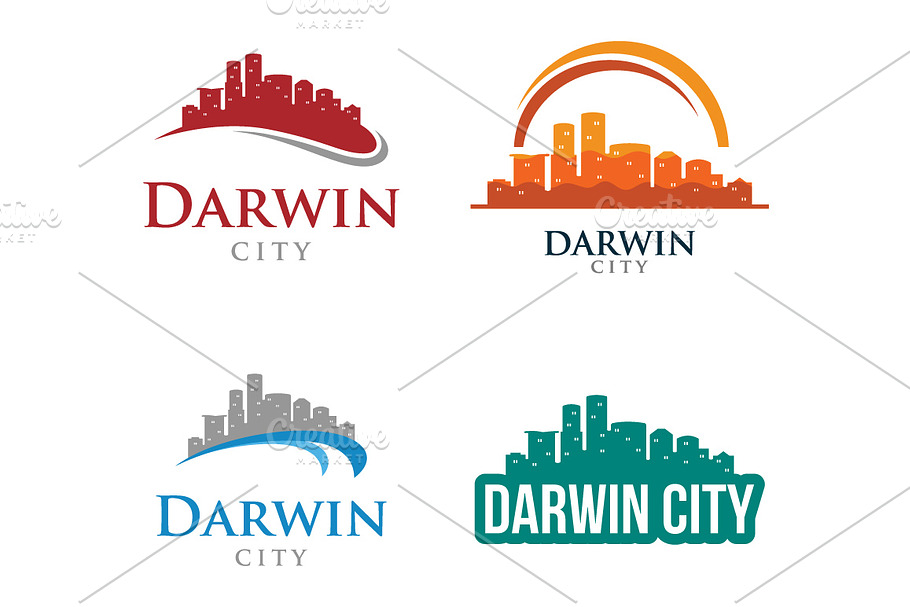 4 - Darwin Skyline Landscape Logo in Logo Templates - product preview 8