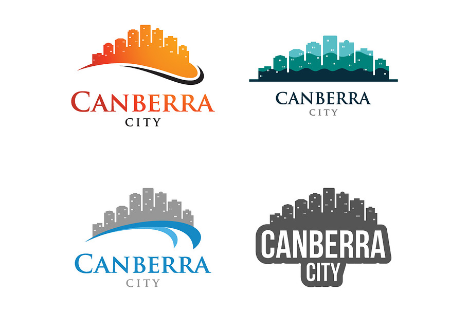 4 - Canberra Skyline Landscape Logo in Logo Templates - product preview 8