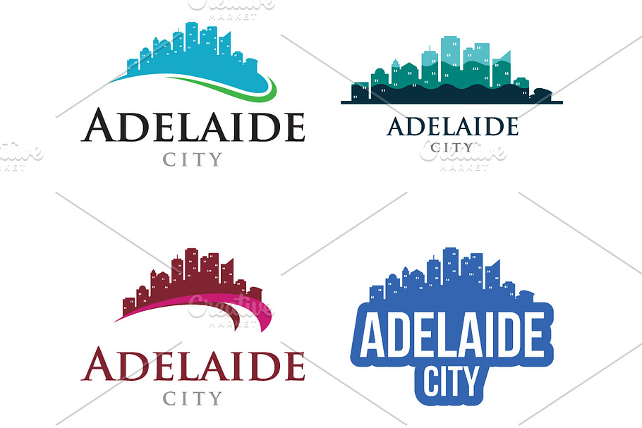 4 - Adelaide Skyline Landscape Logo in Logo Templates - product preview 8