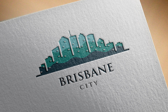 4 - Brisbane Skyline Landscape Logo in Logo Templates - product preview 1