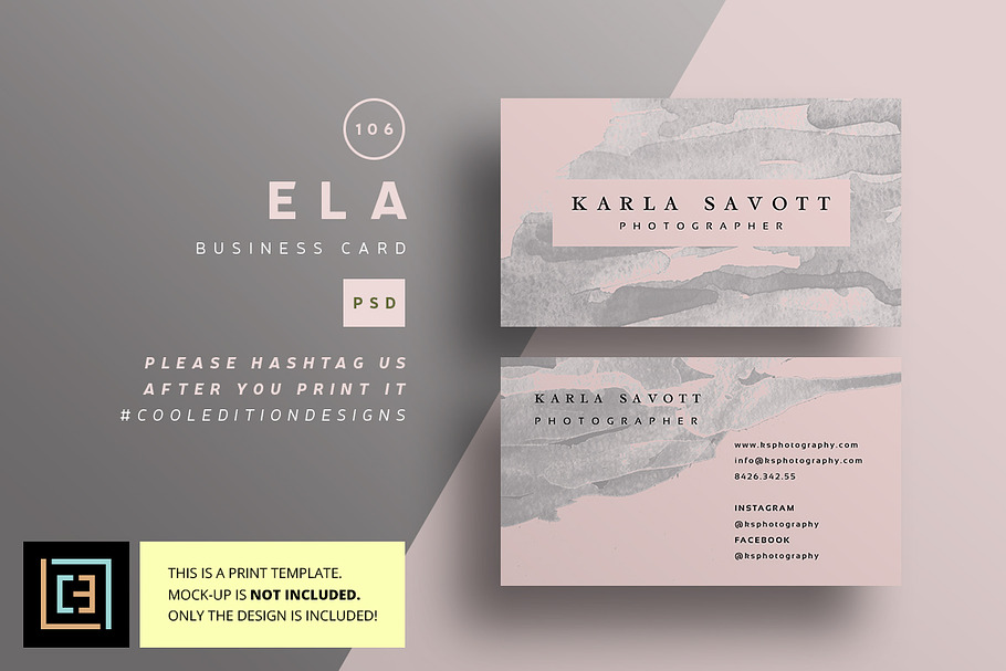 Ela - Business Card 106 in Business Card Templates - product preview 8