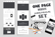 One Page Website Wireframe Kit. #3