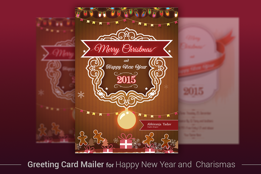 Merry christmas and New Year invite in Card Templates - product preview 8
