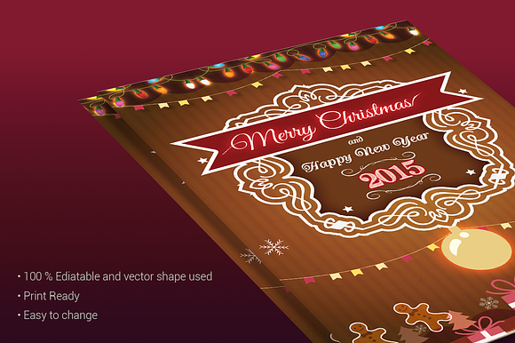 Merry christmas and New Year invite in Card Templates - product preview 2