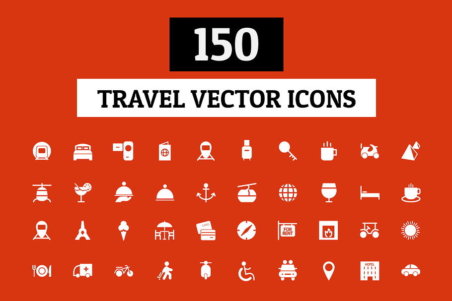 150 Travel Vector Icons