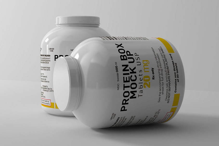 2 Whey Protein Canister Mock Up in Product Mockups - product preview 8