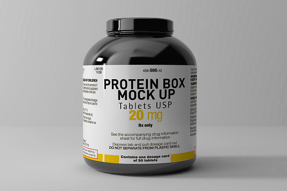 2 Whey Protein Canister Mock Up in Product Mockups - product preview 1