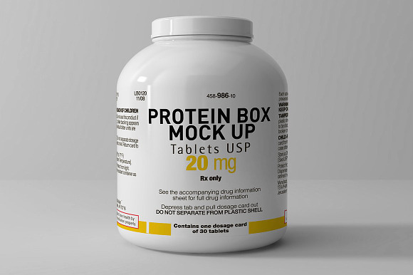 2 Whey Protein Canister Mock Up in Product Mockups - product preview 2