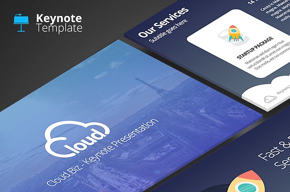 Cloud Biz - Keynote Template in Keynote Templates - product preview 4