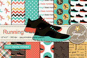 Running Digital Papers & Clipart