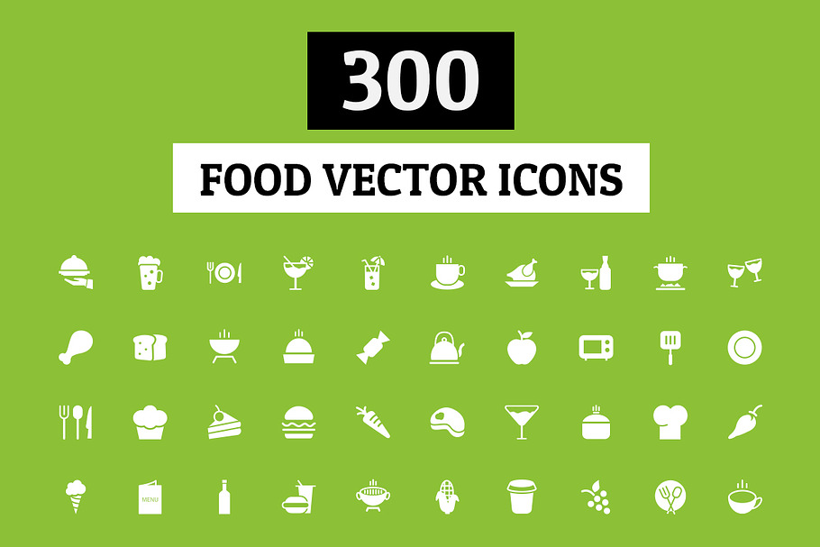 300 Food Vector Icons in Food Icons - product preview 8