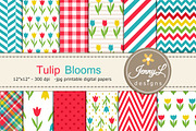 Spring Tulip Digital Papers