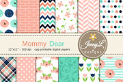 Mother's Day Digital Papers
