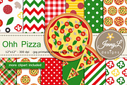 Pizza Digital Papers & Clipart