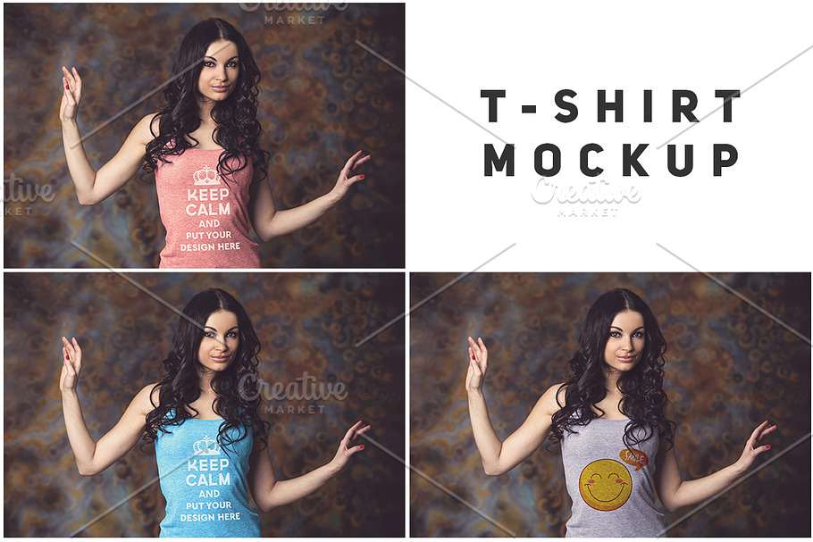 Woman T-shirt Mock-up#6 in Product Mockups - product preview 8