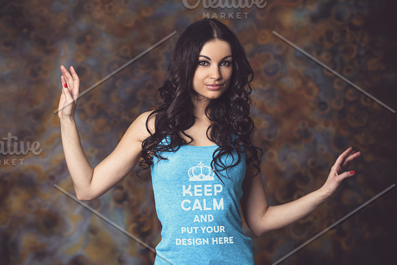 Woman T-shirt Mock-up#6 in Product Mockups - product preview 1