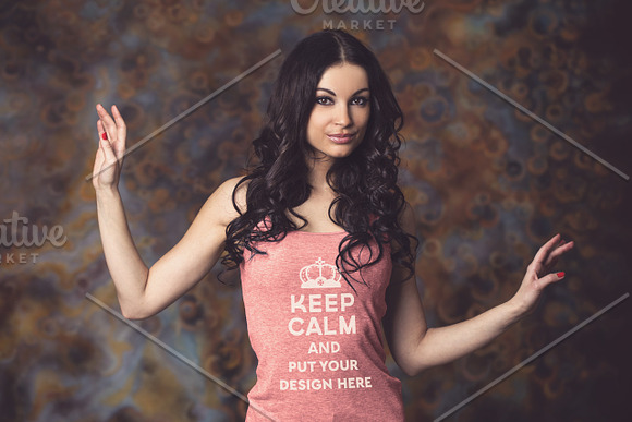 Woman T-shirt Mock-up#6 in Product Mockups - product preview 2