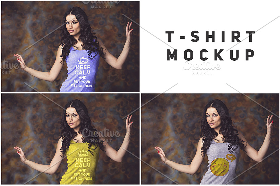 Woman T-shirt Mock-up#7 in Product Mockups - product preview 8