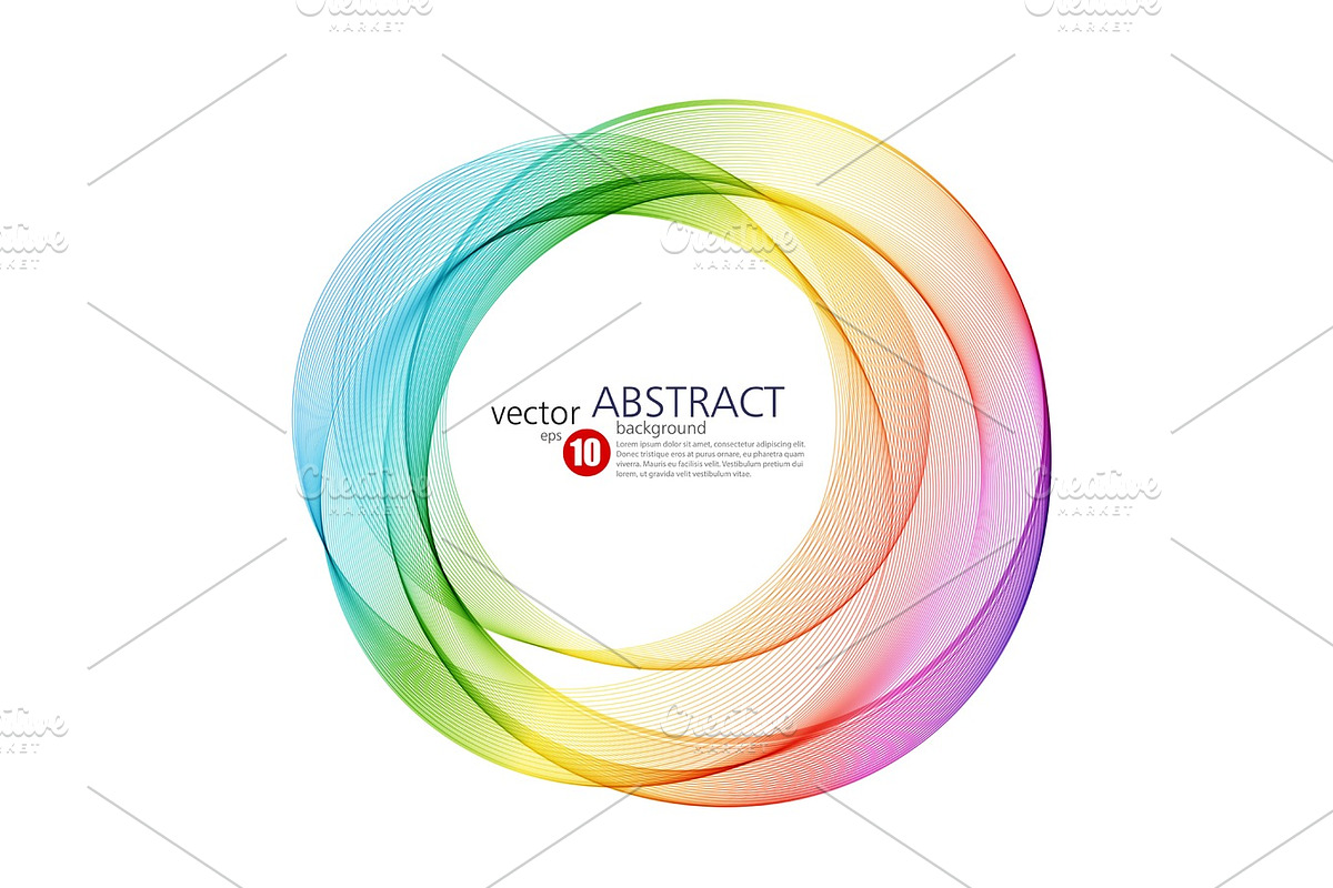 Abstract vector background, futuristic wavy  in Graphics - product preview 8