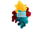 Vector abstract color cloud. 