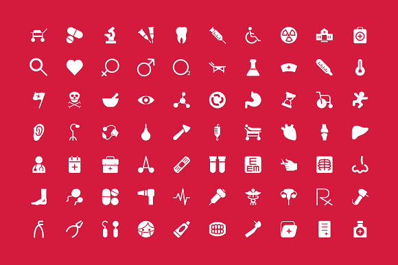 100 Medical Vector Icons in Graphics - product preview 1