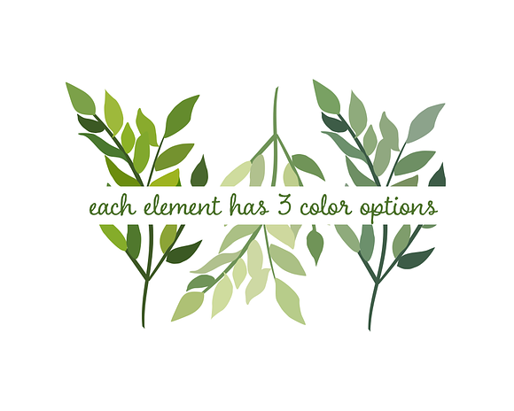 Greenery 2 - More Leaves & Wreaths in Illustrations - product preview 2