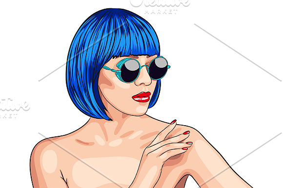 Beautiful girl portraits in Illustrations - product preview 2