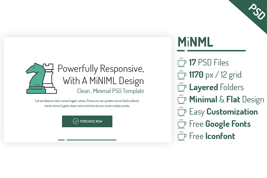 MiNML - Clean & Minimal PSD Template in UI Kits and Libraries - product preview 8